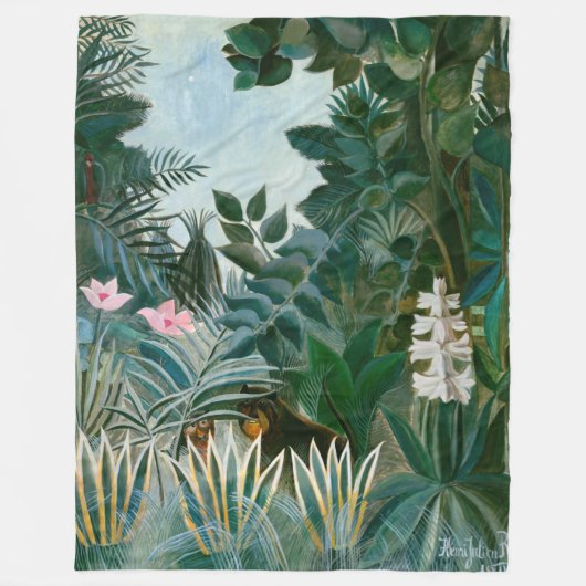 Couverture Polaire Henri Rousseau - La jungle équatoriale (Devant)