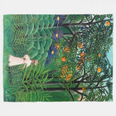 Couverture Polaire Henri Rousseau - Une femme marche dans une forêt e (Devant (Horizontal))