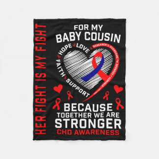 Couverture Polaire Her Fight Is My Fight Baby Cousin Warrior Heart Di