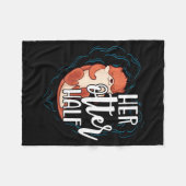 Couverture Polaire Her Otter Half Pun Romantic Couple Valentine's Day (Devant (Horizontal))