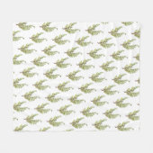 Couverture Polaire Herbes de romarin Aquarelle Motif Botanique F (Devant (Horizontal))