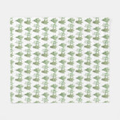 Couverture Polaire Herbes de thym Botanique Sage Rosemary Motif vert (Devant (Horizontal))