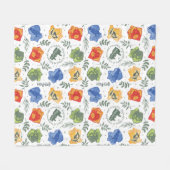 Couverture Polaire Hérbologie magique HOGWARTS™ Maisons Motif (Devant (Horizontal))