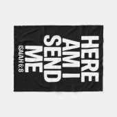 Couverture Polaire Here Am I Send Me Isaiah 6 8 Missionary Scripture (Devant (Horizontal))