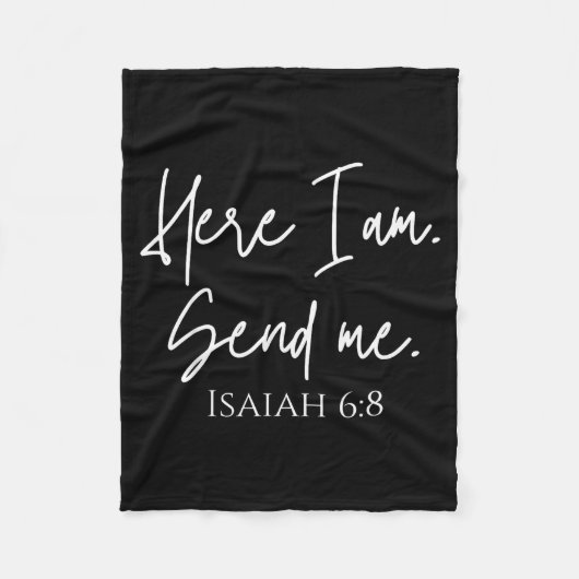 Couverture Polaire Here I Am Send Me Isaiah 6_8 Bible Verse Christian (Devant)