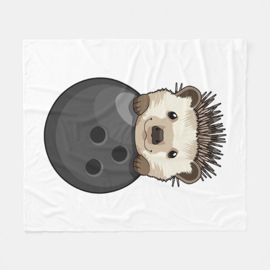 Couverture Polaire Hérisson à Bowling avec Bowling (Devant (Horizontal))