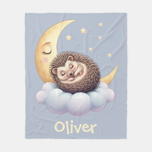 Couverture Polaire Hérisson couchant mignon (Devant)