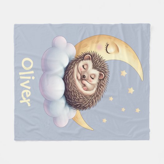 Couverture Polaire Hérisson couchant mignon (Devant (Horizontal))