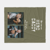 Couverture Polaire Hero Daddy Father's Day 2 Photo Collage (Devant (Horizontal))