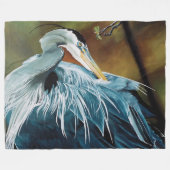 Couverture Polaire Héron bleu (Devant (Horizontal))