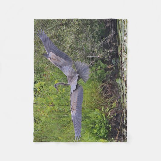Couverture Polaire Héron de grand bleu (Devant)