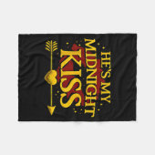 Couverture Polaire He's My Midnight Kiss Matching Couples Valentine’s (Devant (Horizontal))