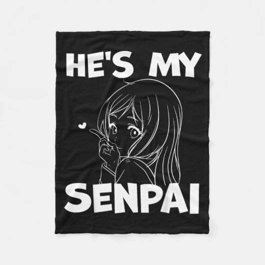Couverture Polaire He's My Senpai Funny Anime Matching Couple Girlfri (Devant)