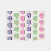 Couverture Polaire Heure du thé - Kawaii Cup de thé (Devant (Horizontal))