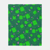 Couverture Polaire Heureuse Petite Grenouille (Devant)