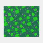 Couverture Polaire Heureuse Petite Grenouille (Devant (Horizontal))