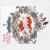 Couverture Polaire Heureuse Sainte-Valentin (Devant (Horizontal))