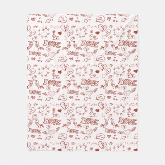 Couverture Polaire Heureuse Sainte-Valentin (Devant)