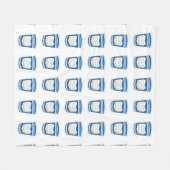 Couverture Polaire Heureux de vous servir NYC Greek Deli Blue Coffee  (Devant (Horizontal))