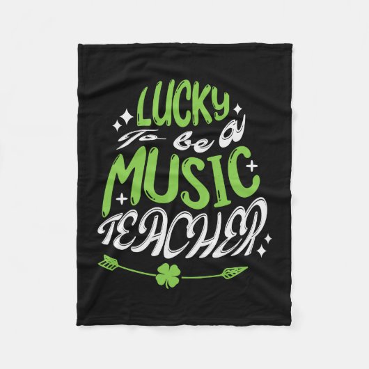 Couverture Polaire Heureux D'Être Un Enseignant De Musique (Devant)