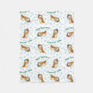 Couverture Polaire Heureux Howlidays Cocker Spaniel