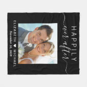 Couverture Polaire Heureux Jamais après les jeunes mariés Photo Maria (Devant (Horizontal))