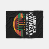 Couverture Polaire Heureux Kwanzaa bougies Afrique Fête Afrique Améri (Devant (Horizontal))