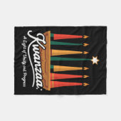 Couverture Polaire Heureux Kwanzaa bougies Afrique Fête Afrique Améri (Devant (Horizontal))