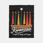 Couverture Polaire Heureux Kwanzaa bougies Afrique Fête Afrique Améri (Devant)