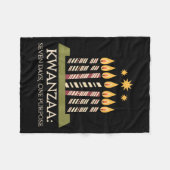 Couverture Polaire Heureux Kwanzaa bougies Afrique Fête Afrique Améri (Devant (Horizontal))