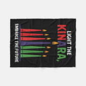Couverture Polaire Heureux Kwanzaa bougies Afrique Fête Afrique Améri (Devant (Horizontal))
