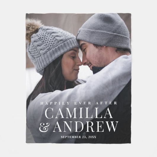 Couverture Polaire Heureux toujours après la photo Mariage (Devant)