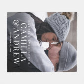 Couverture Polaire Heureux toujours après la photo Mariage (Devant (Horizontal))