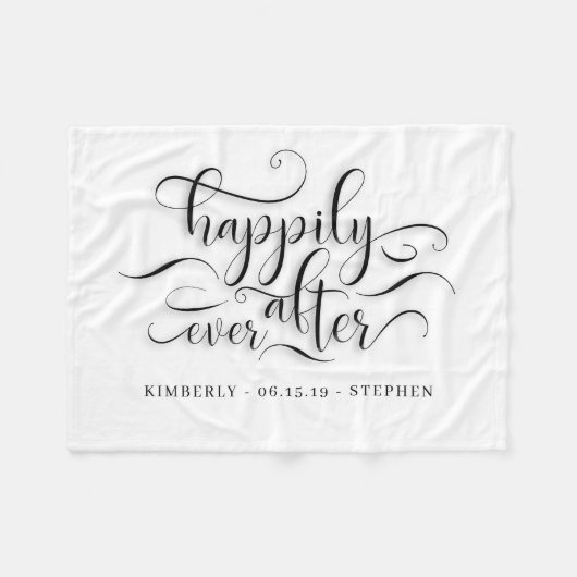 Couverture Polaire Heureux toujours après Mariage (Devant (Horizontal))