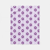 Couverture Polaire Hexagone pourpre de lavande géométrique et motif (Devant)