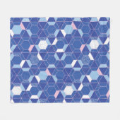 Couverture Polaire Hexagons, triangles : motif abstrait géométrique. (Devant (Horizontal))