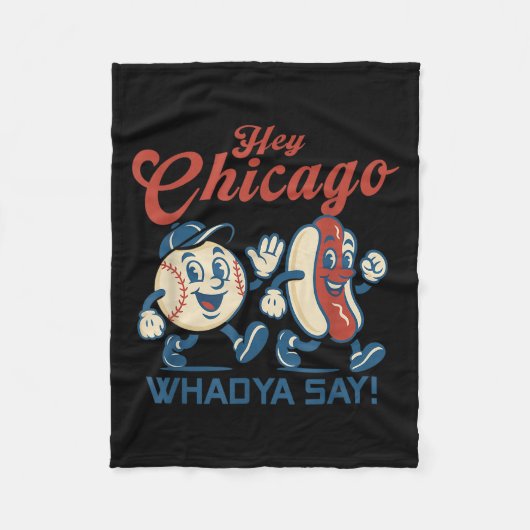 Couverture Polaire Hey Chicago Whadya Dire Hot Chien Baseball Graphic (Devant)