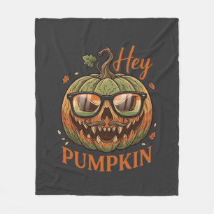 Couverture Polaire Hey Citrouille Halloween Lanterne Jack Lunettes Mo