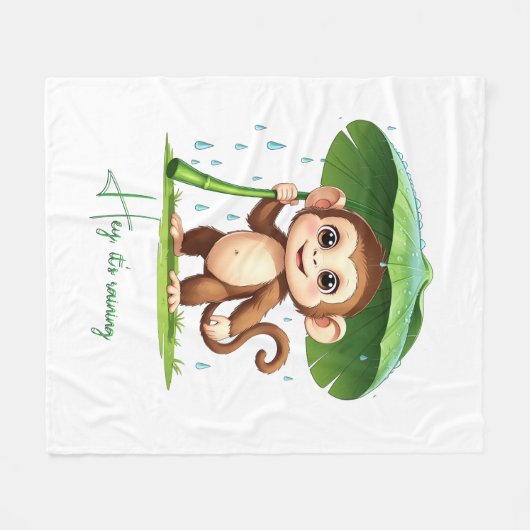 Couverture Polaire Hey' It's Raining (Devant (Horizontal))