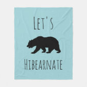 Couverture Polaire Hibérisons l'ours noir Silhouette et micro-point (Devant)