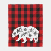 Couverture Polaire Hibernons le plaid rouge de | (Devant)