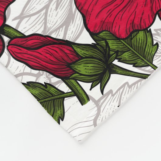 Couverture Polaire Hibiscus et colibris (Coin)