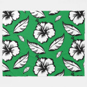 Couverture Polaire Hibiscus Floral (Devant (Horizontal))