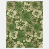 Couverture Polaire Hibiscus Hawaiian Floral Aloha - Camo (Devant)