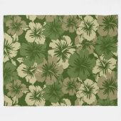 Couverture Polaire Hibiscus Hawaiian Floral Aloha - Camo (Devant (Horizontal))