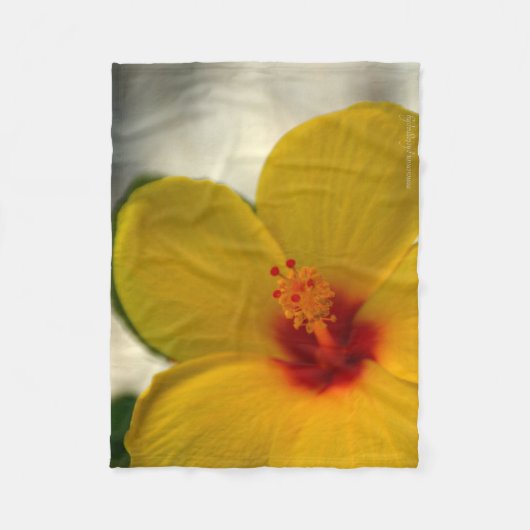 Couverture Polaire Hibiscus jaune (Devant)