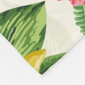 Couverture Polaire Hibiscus Jaune Moderne Et Rose (Coin)