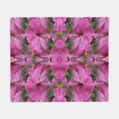 Couverture Polaire Hibiscus rose Abstrait (Devant (Horizontal))