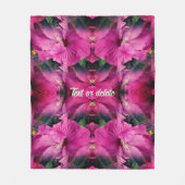 Couverture Polaire Hibiscus rose Fleur Abstraite personnalisée (Devant)