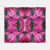 Couverture Polaire Hibiscus rose Fleur Abstraite personnalisée (Devant (Horizontal))